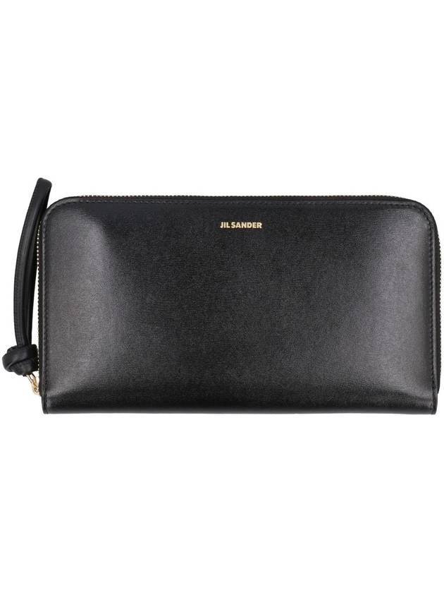 Logo All-Round Zipper Long Wallet Black - JIL SANDER - BALAAN 3