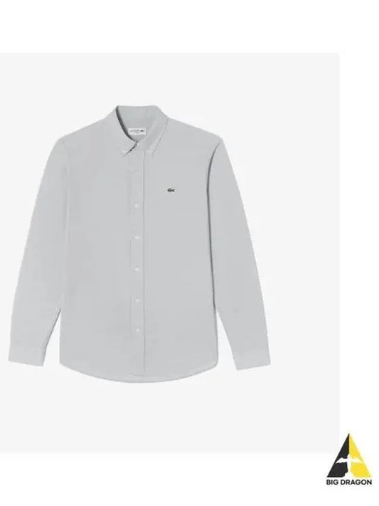 Men s Jersey Solid Shirt Melange Gray - LACOSTE - BALAAN 1