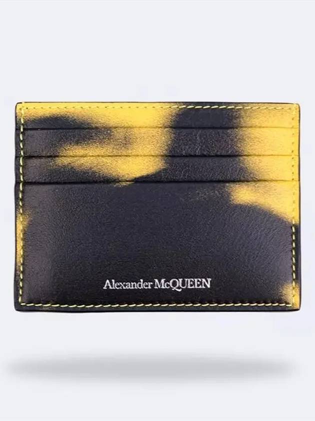 6 Slot Card Wallet Black Yellow - ALEXANDER MCQUEEN - BALAAN 2