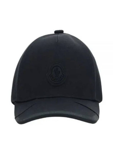 24 3B00025 0U082 999 Matte Black Logo Patch Baseball Cap Hat - MONCLER - BALAAN 1