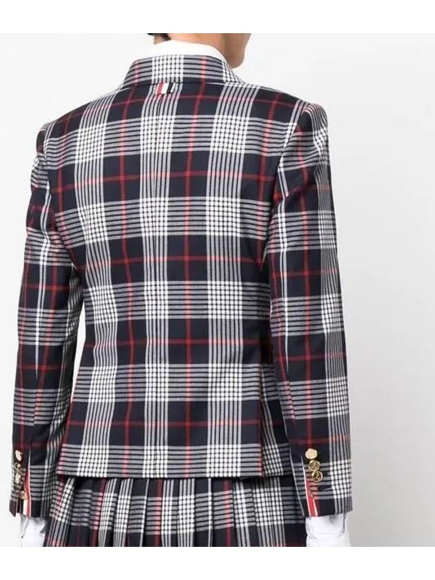 Hairline Check Wool High Armhole Sport Blazer Jacket - THOM BROWNE - BALAAN 5