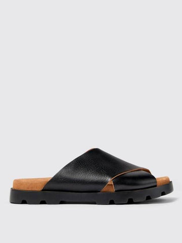 Brutus Cross Strap Slippers Black - CAMPER - BALAAN 1