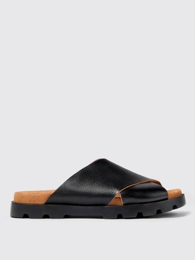 Brutus Cross Strap Slippers Black - CAMPER - BALAAN 1