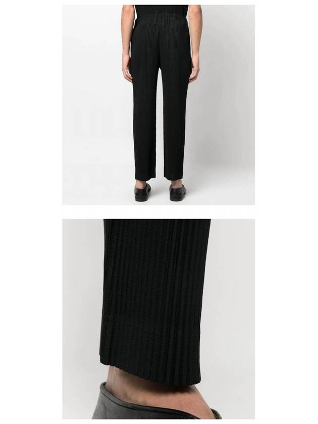 Pleated Straight Pants Black - ISSEY MIYAKE - BALAAN 6