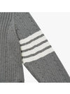 Baby Cable Cotton 4 Bar Crew Neck Knit Top Grey - THOM BROWNE - BALAAN 4