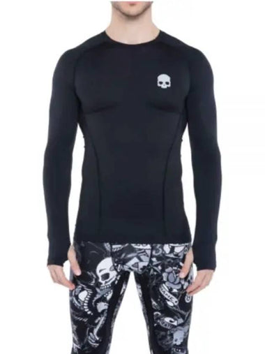 Second Skin Mesh Long Sleeve T-Shirt Black - HYDROGEN - BALAAN 1