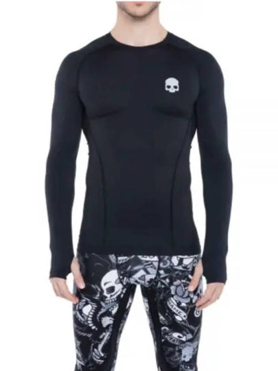 Second Skin Mesh Long Sleeve T-Shirt Black - HYDROGEN - BALAAN 2