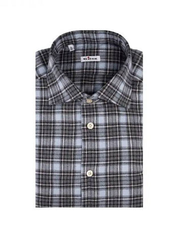 Kiton Check Flannel Long Sleeve Shirt 271862 - KITON - BALAAN 1