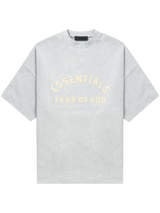 Heavy Jersey Crew Neck Short Sleeve T-Shirt Light Heather Grey - FEAR OF GOD ESSENTIALS - BALAAN 2