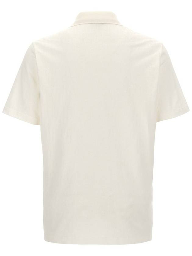 FF Pique Polo Shirt White - FENDI - BALAAN 3