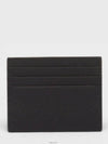 Saffiano Leather Triangle Logo Card Wallet Black Gold - PRADA - BALAAN 4