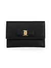 Vara Bow Card Walletr Black - SALVATORE FERRAGAMO - BALAAN 2