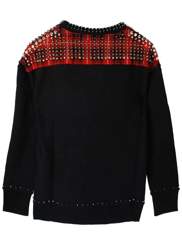 10Th Anniversary Stud Embroidery Sweatshirt Black - GUCCI - BALAAN 4