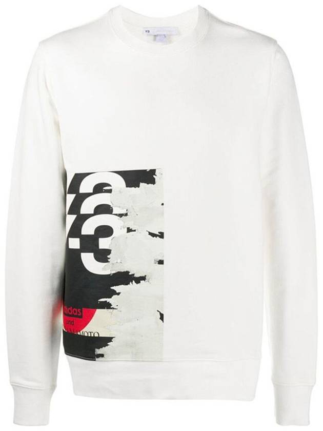 Graphic Logo Print Sweatshirt White - Y-3 - BALAAN 1