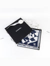 Square silk muffler navy white - CHANEL - BALAAN 7