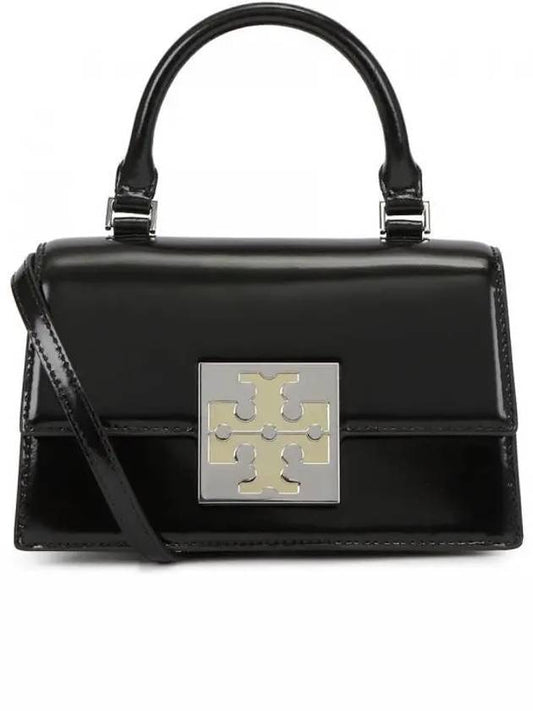 Bonbon Spazzolato Top Handle Mini Cross Bag Black - TORY BURCH - BALAAN 2