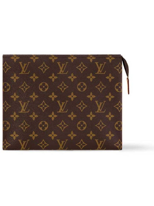 Poche Toilet Monogram Canvas Pouch Bag Brown - LOUIS VUITTON - BALAAN 2