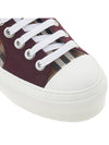 Vintage Check Cotton Neoprene Low Top Sneakers Dark Birch Brown - BURBERRY - BALAAN.