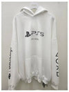 PS5 logo print overfit hoodie white - BALENCIAGA - BALAAN.