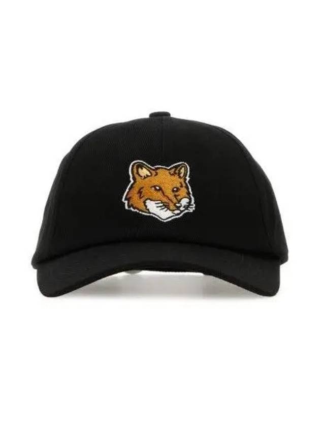 Large Fox Head 6P Ball Cap Black - MAISON KITSUNE - BALAAN 2