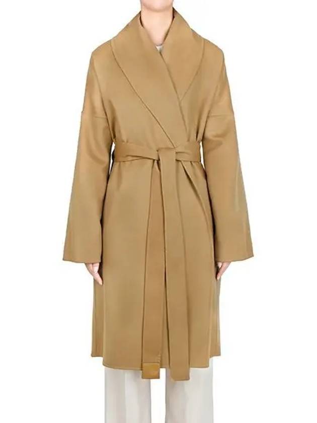 Belted Wool Cashmere Single Coat Camel - LOEWE - BALAAN 2