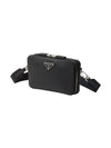 Brique Saffiano Leather Cross Bag Black - PRADA - BALAAN 3