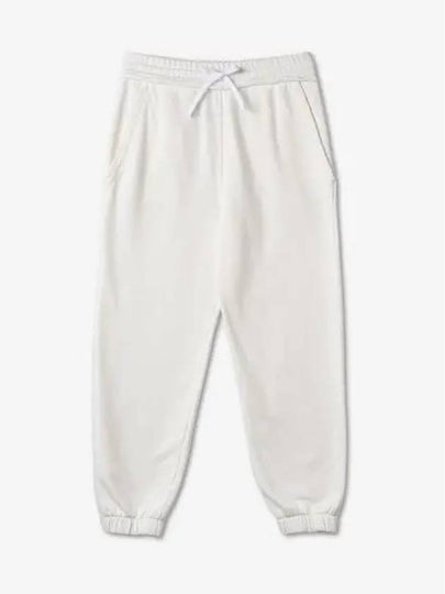 Embroidered Logo Drawstring Cotton Track Pants White - MIU MIU - BALAAN 2