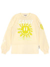 Women's Sun Smile Printing Long Sleeve T-Shirt Beige - GANNI - BALAAN 1