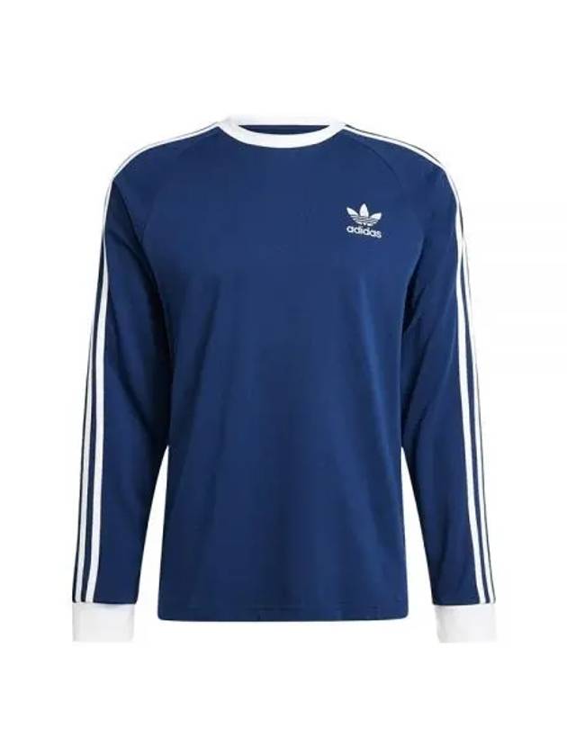 Adicolor Classic 3S Long Sleeve T-Shirt Dirk Blue - ADIDAS - BALAAN 2