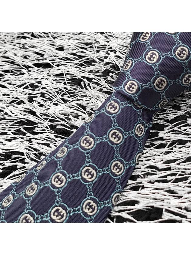 Interlocking tie navy 695407 4E002 4169 - GUCCI - BALAAN 4