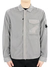 Chrome-R Pocket Over Long Sleeve Shirt Grey - CP COMPANY - BALAAN 3