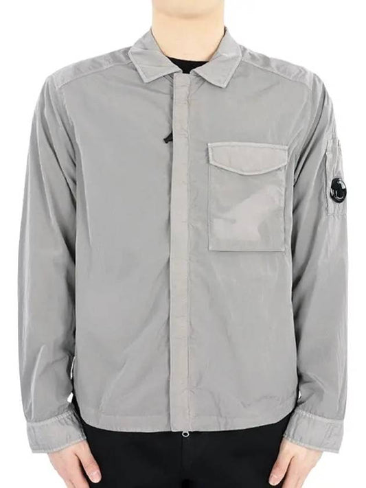 Chrome-R Pocket Long-Sleeves Shirt Grey - CP COMPANY - BALAAN 2