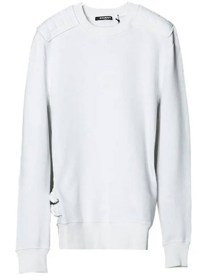 12th Anniversary Shoulder Patch Side Punching Sweatshirt S4HJ648C417 - BALMAIN - BALAAN 2