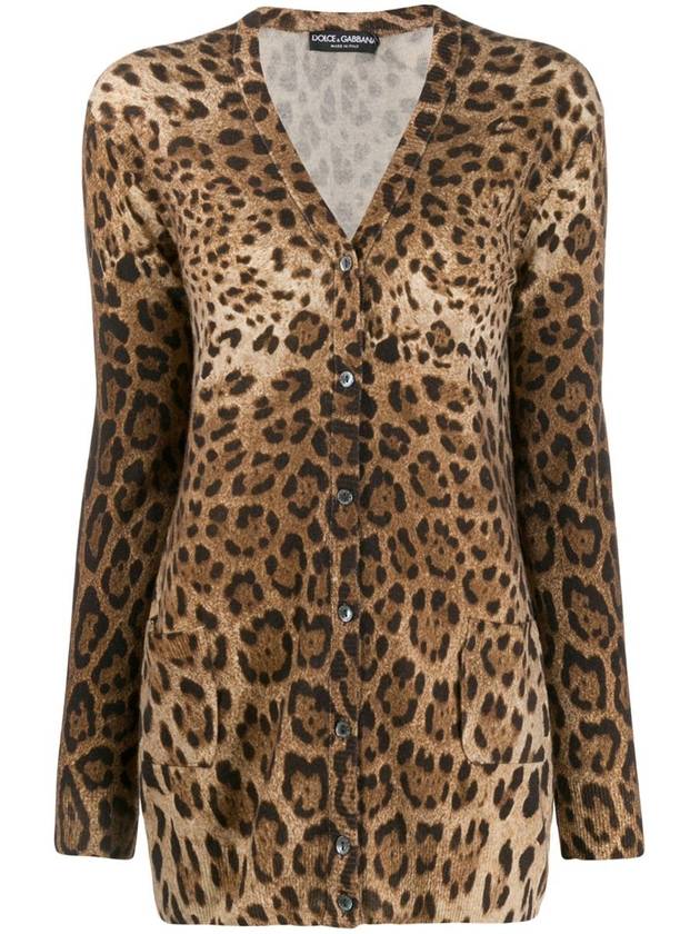 Cashmere Leopard Cardigan - DOLCE&GABBANA - BALAAN 2