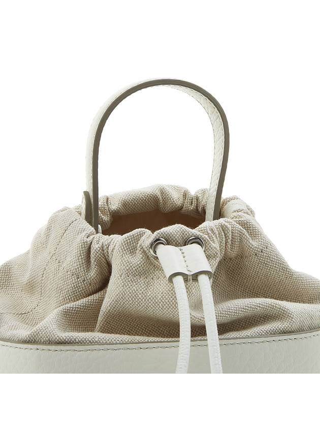 5AC Number Logo Texture Leather Bucket Bag Ivory - MAISON MARGIELA - BALAAN 9