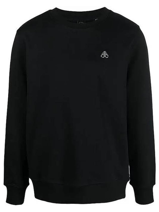 Men's Greyfield Crew Neck Cotton Sweatshirt Black - MOOSE KNUCKLES - BALAAN 2