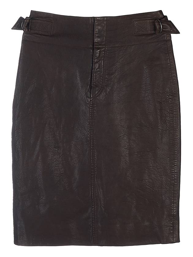 Leather midi skirt JU1437 22A003E 67DK - ISABEL MARANT - BALAAN 9