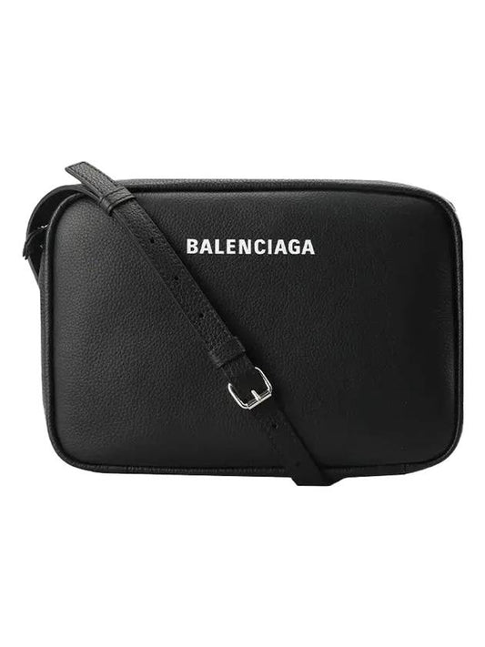 Grained Calfskin Everyday Medium Camera Crossbody Bag Black - BALENCIAGA - BALAAN 1