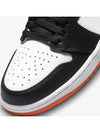 Men's Jordan 1 Retro High Top Sneakers White Black Orange - NIKE - BALAAN 4