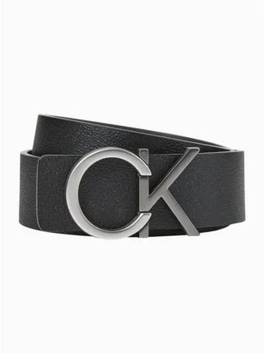 JEANS Men s CKJ Monogram Premium Logo Double sided Belt 35mm 4D7003GUKB - CALVIN KLEIN - BALAAN 1