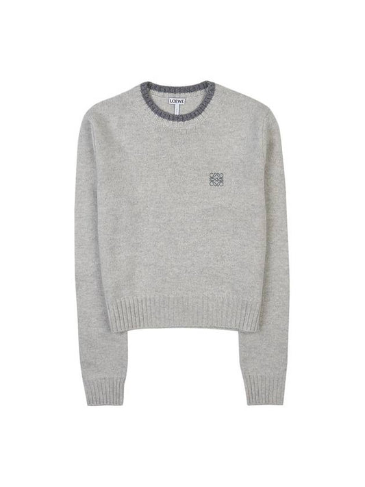 Anagram Wool Knit Top Grey - LOEWE - BALAAN 2