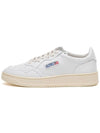 Medalist Leather Low Top Sneakers White - AUTRY - BALAAN 3