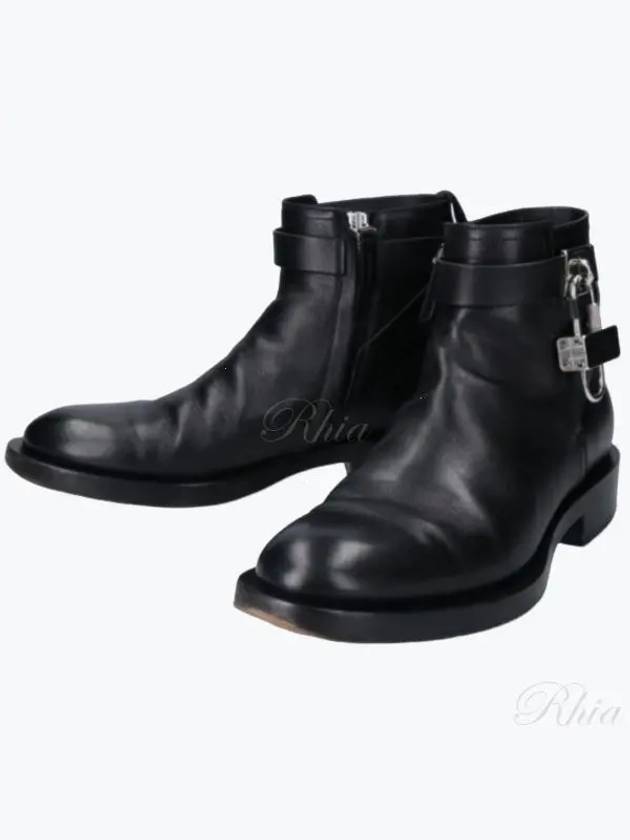 Padlock Detail Ankle Boots Black - GIVENCHY - BALAAN 2