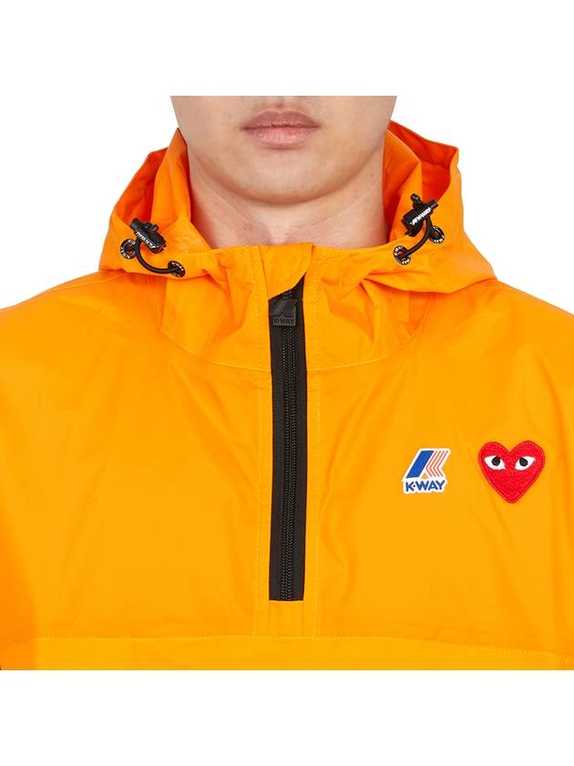 Play x Kway Le Bray 3 0 Hooded Jacket P1 J502 1 Orange - COMME DES GARCONS - BALAAN 7