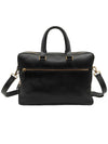 Ferragamo Black Pebble Calfskin Crocodile Revival Large Briefcase 2WAY - SALVATORE FERRAGAMO - BALAAN 1