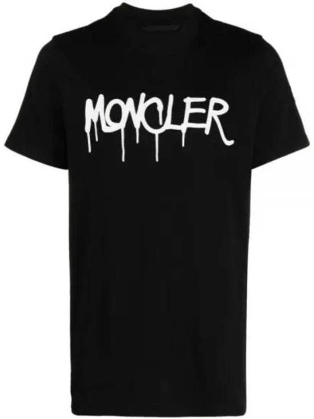 Short Sleeve T Shirt 8C00013 83927 999 Black - MONCLER - BALAAN 1