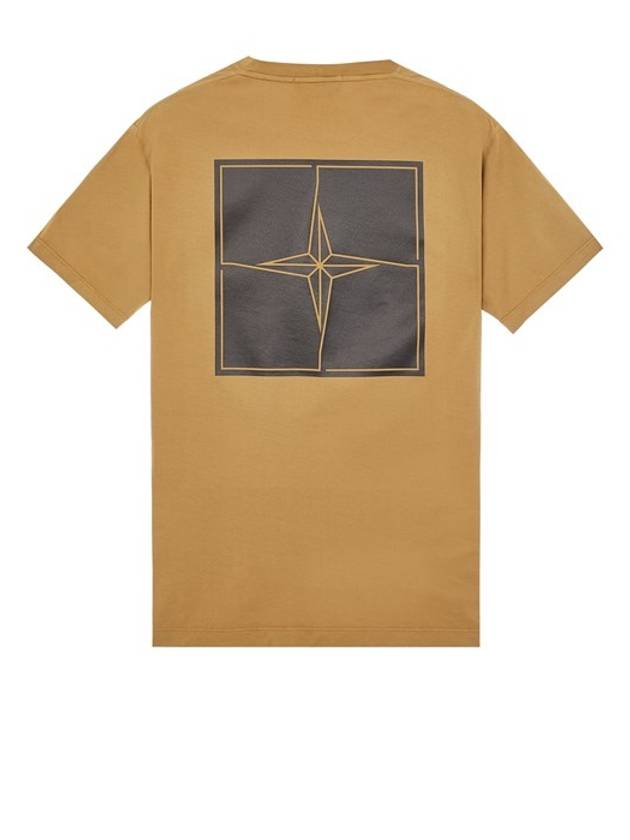 Micro Graphics One Print Short Sleeve T Shirt Dark Beige - STONE ISLAND - BALAAN 3