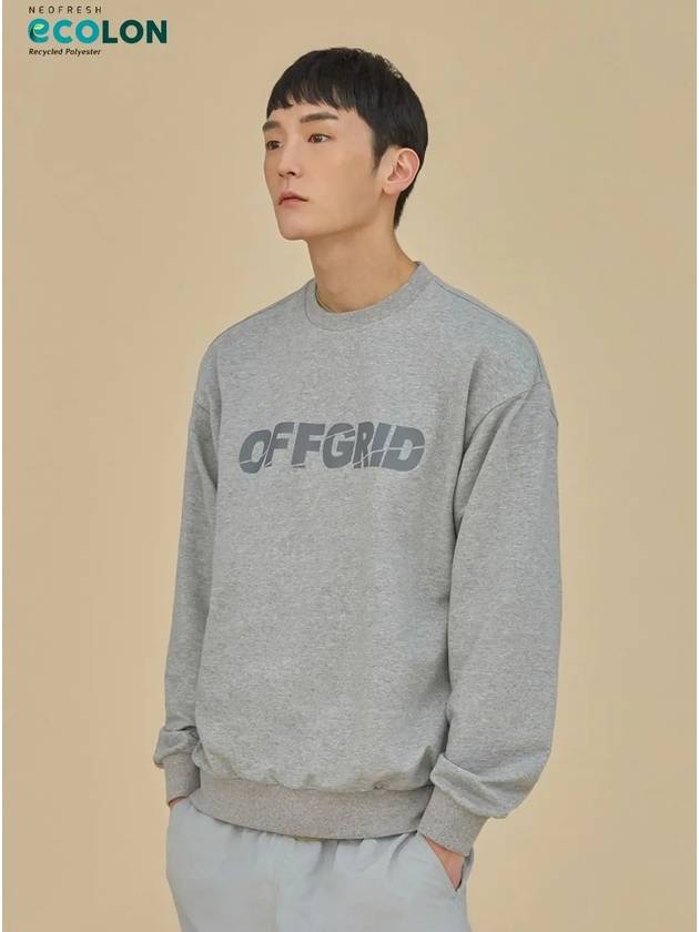 Overfit Graphic Sweatshirt Melange Grey - OFFGRID - BALAAN 3