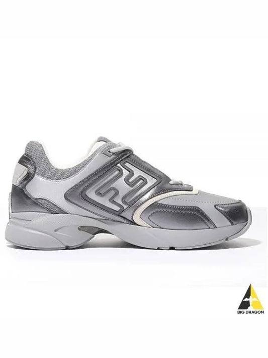 Faster Trainer Low Top Sneakers Grey - FENDI - BALAAN 2
