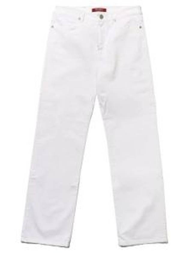 Giulia Cotton Straight Pants White - MAX MARA - BALAAN 2